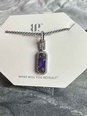 Lab Created Lavender Amethyst fused with Genuine Quartz Necklace